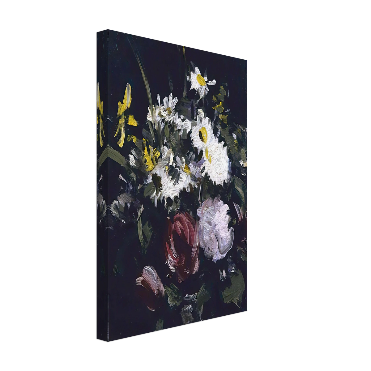 Flowers against a Dark Background by Samuel Peploe, canvas, view 2