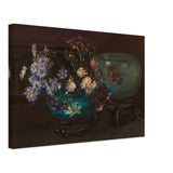 Flowers and Blue Vases by Albert Herter, canvas