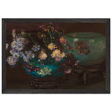Flowers and Blue Vases by Albert Herter, framed poster, view 2