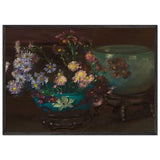 Flowers and Blue Vases by Albert Herter, framed poster, view 3