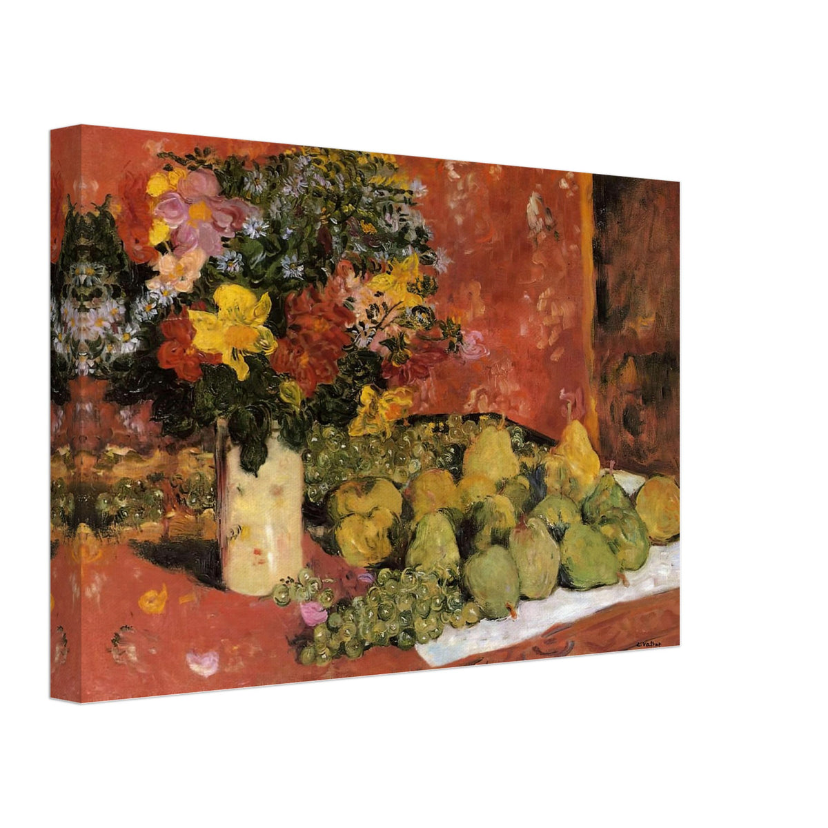 Flowers and Fruit by Louis Valtat, canvas, view 2