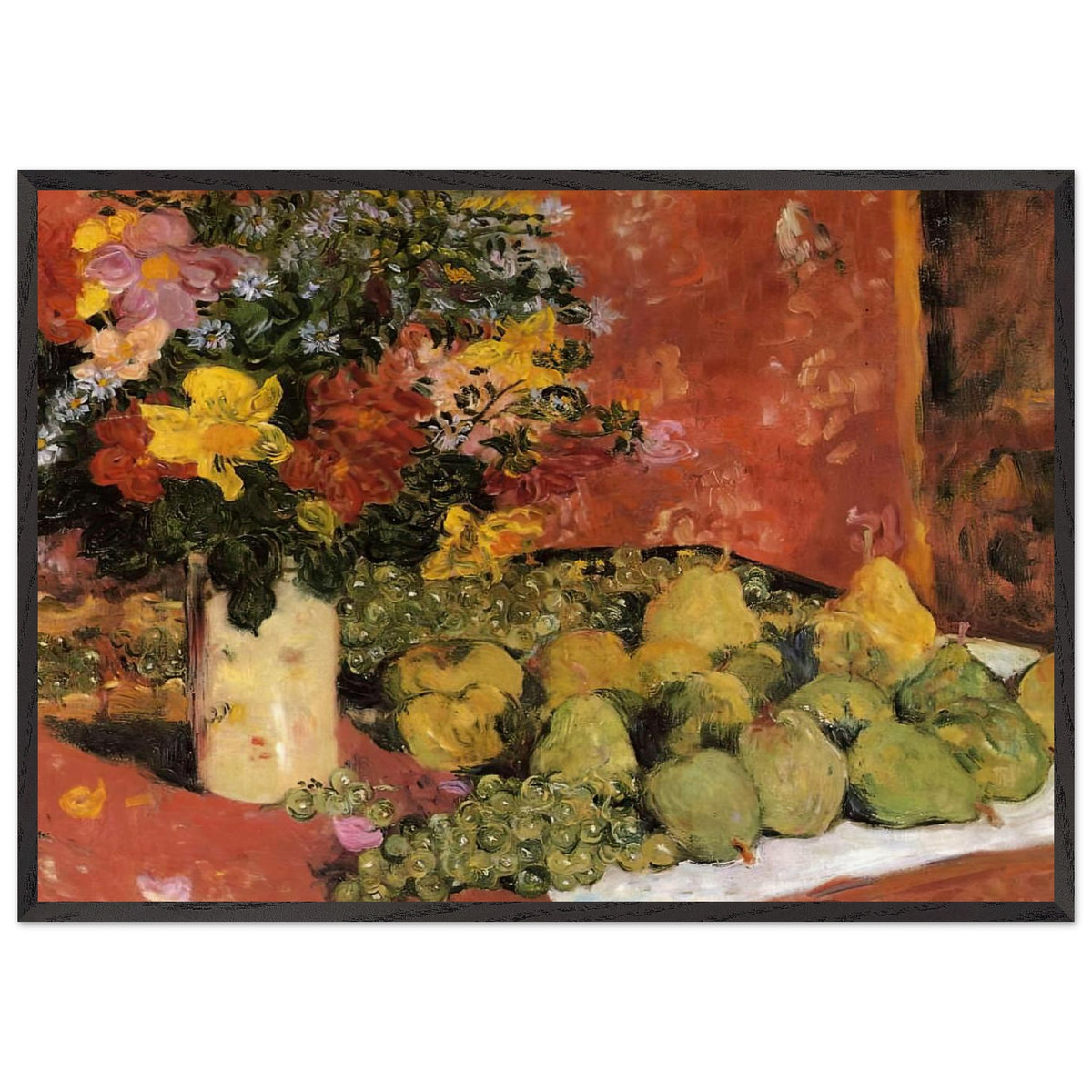 Flowers and Fruit by Louis Valtat, framed poster, view 3