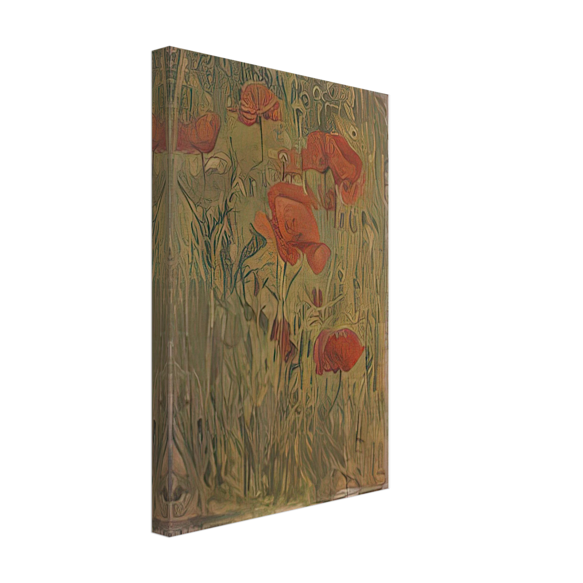 Flowers by Fujishima Takeji, canvas, view 2