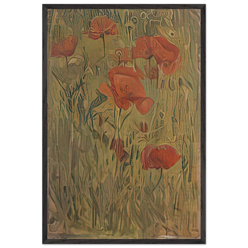 Flowers by Fujishima Takeji, framed poster