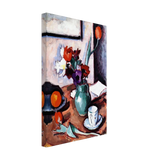 Flowers in a Green Vase by Samuel Peploe, canvas, view 2