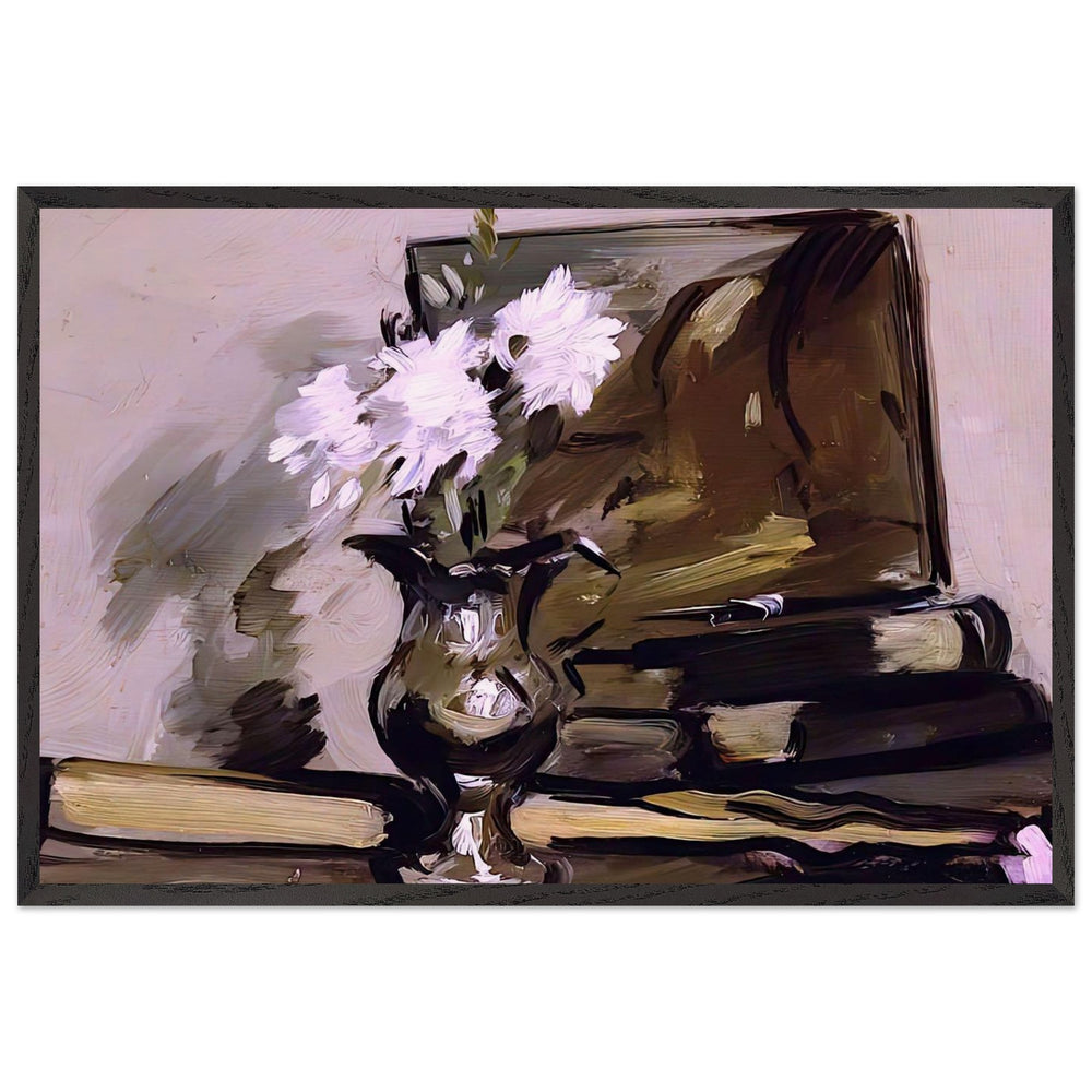 Flowers in a Silver Jug by Samuel Peploe, framed poster