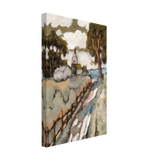Folyópart by Scheiber Hugó, canvas, view 2