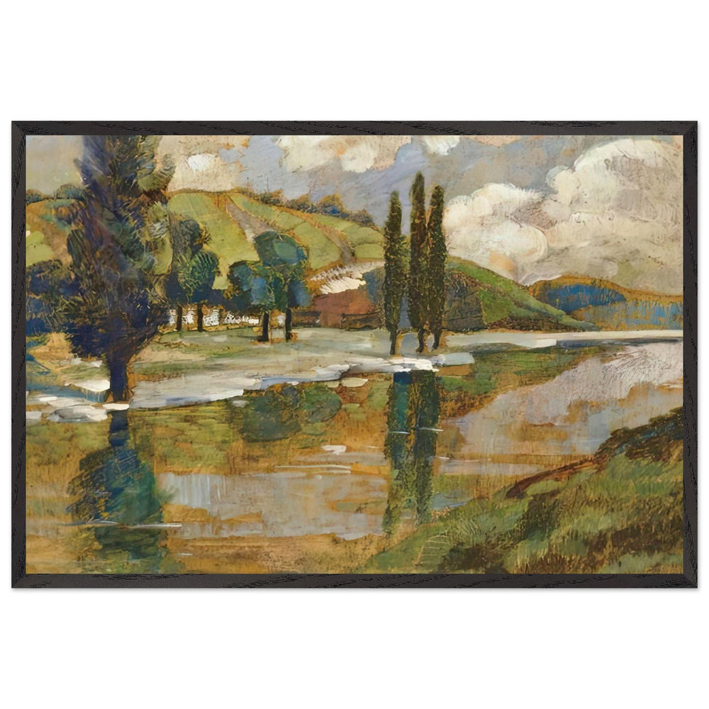 Folyóparti Fák 1920 by Scheiber Hugó, framed poster