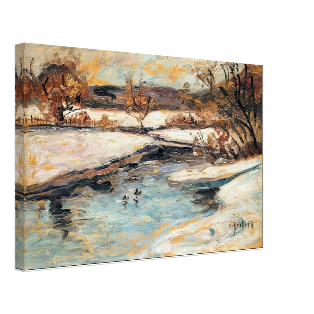 Folyóparti Táj by Scheiber Hugó, canvas