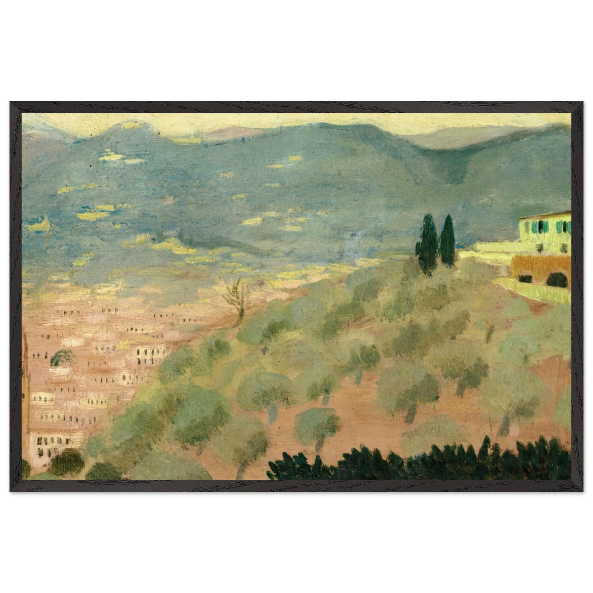 Forentice Landscape, Viale dei Colli by Maurice Denis, framed poster