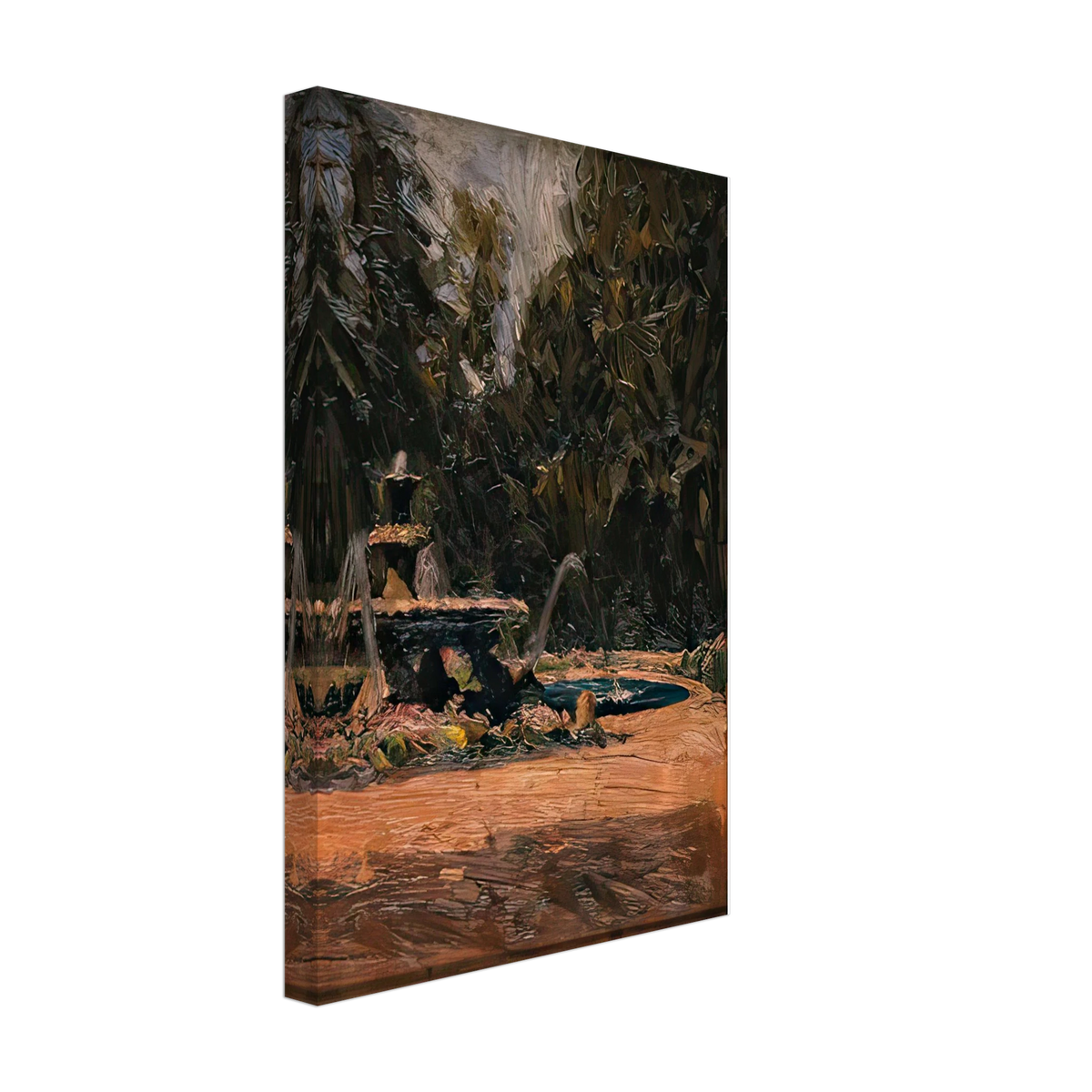 Fountain by Fujishima Takeji, canvas, view 2