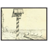 French Embankment by Anna Ostroumova-Lebedeva, framed poster, view 3