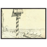 French Embankment by Anna Ostroumova-Lebedeva, framed poster