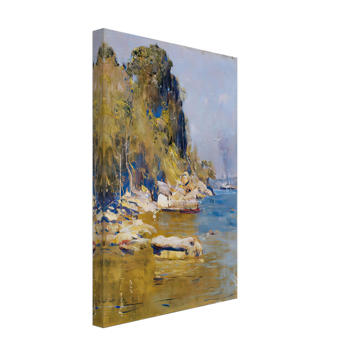 From my camp (Sirius Cove) by Arthur Streeton, canvas, view 2