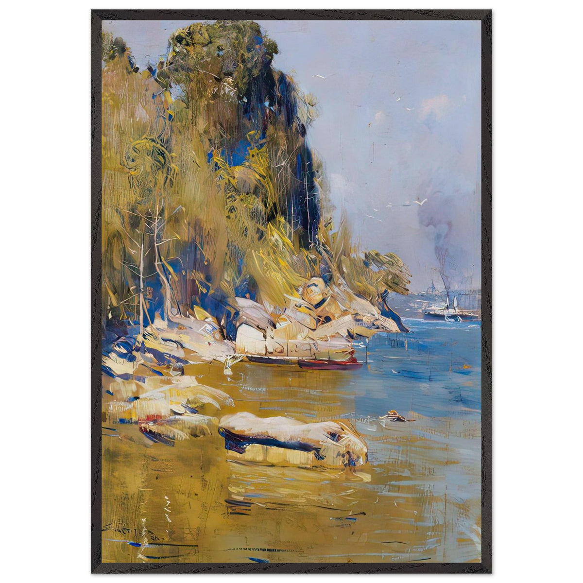 From my camp (Sirius Cove) by Arthur Streeton, framed poster, view 3