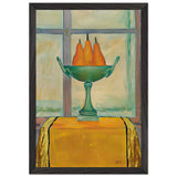 Fruit Bowl with Three Red and Yellow Pears by Koloman Moser, framed poster, view 2