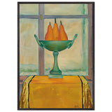 Fruit Bowl with Three Red and Yellow Pears by Koloman Moser, framed poster, view 3