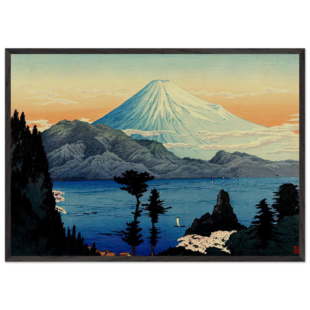 Fuji from Kurasawa by Shotei Takahashi, framed poster, view 3
