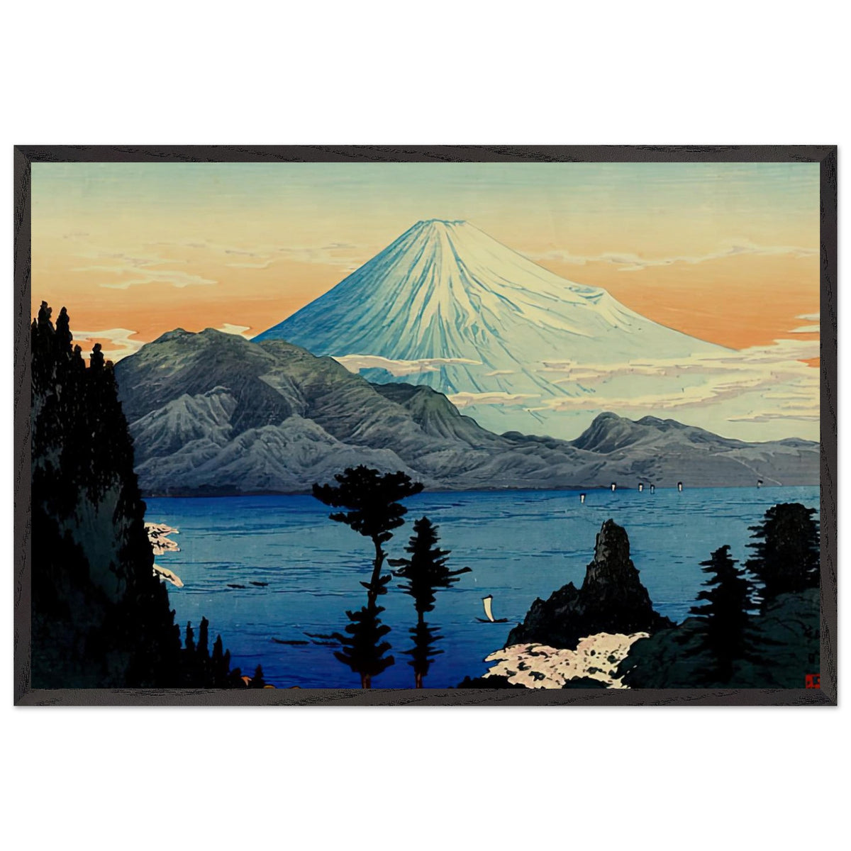 Fuji from Kurasawa by Shotei Takahashi, framed poster