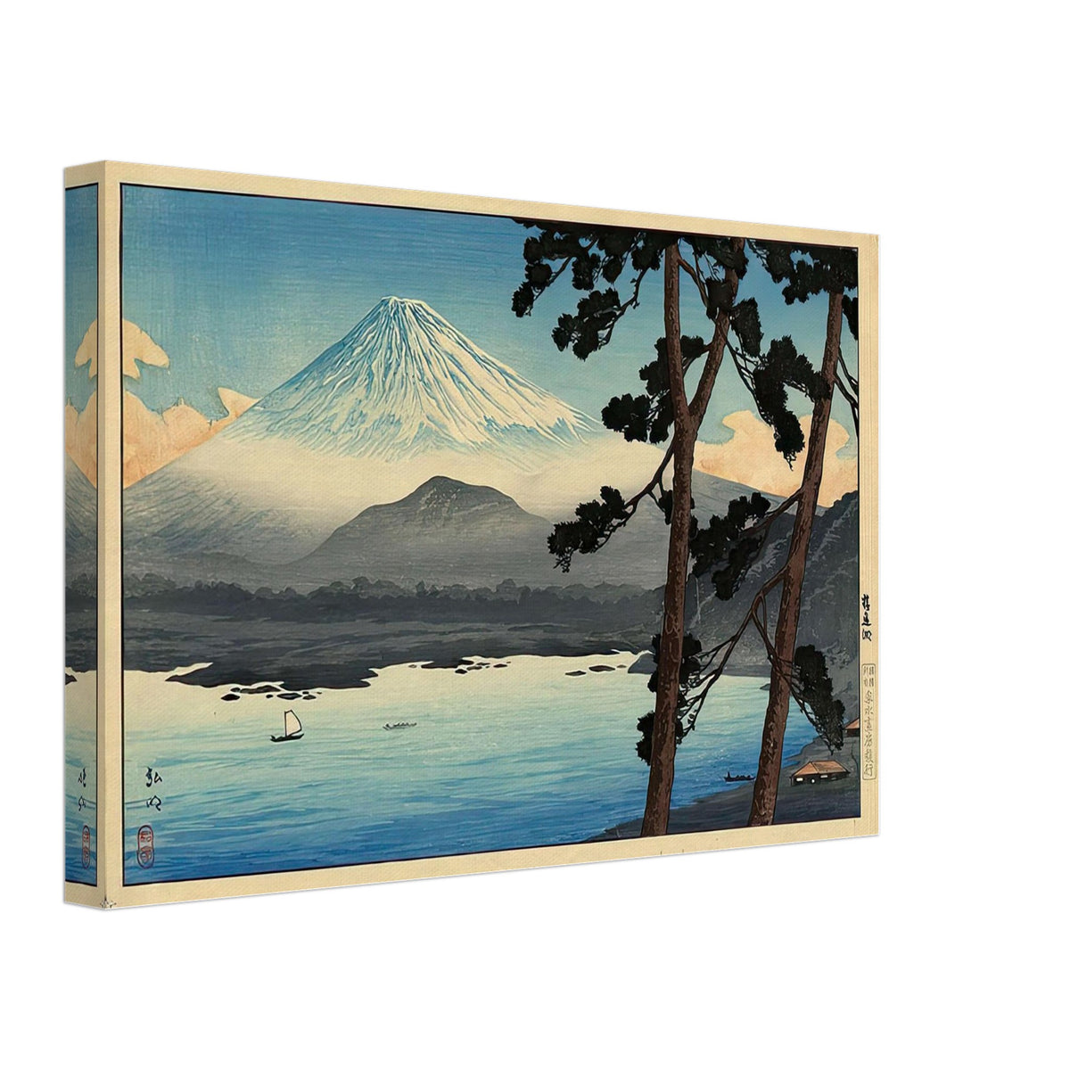 Fuji from Lake Shojin by Shotei Takahashi, canvas, view 2