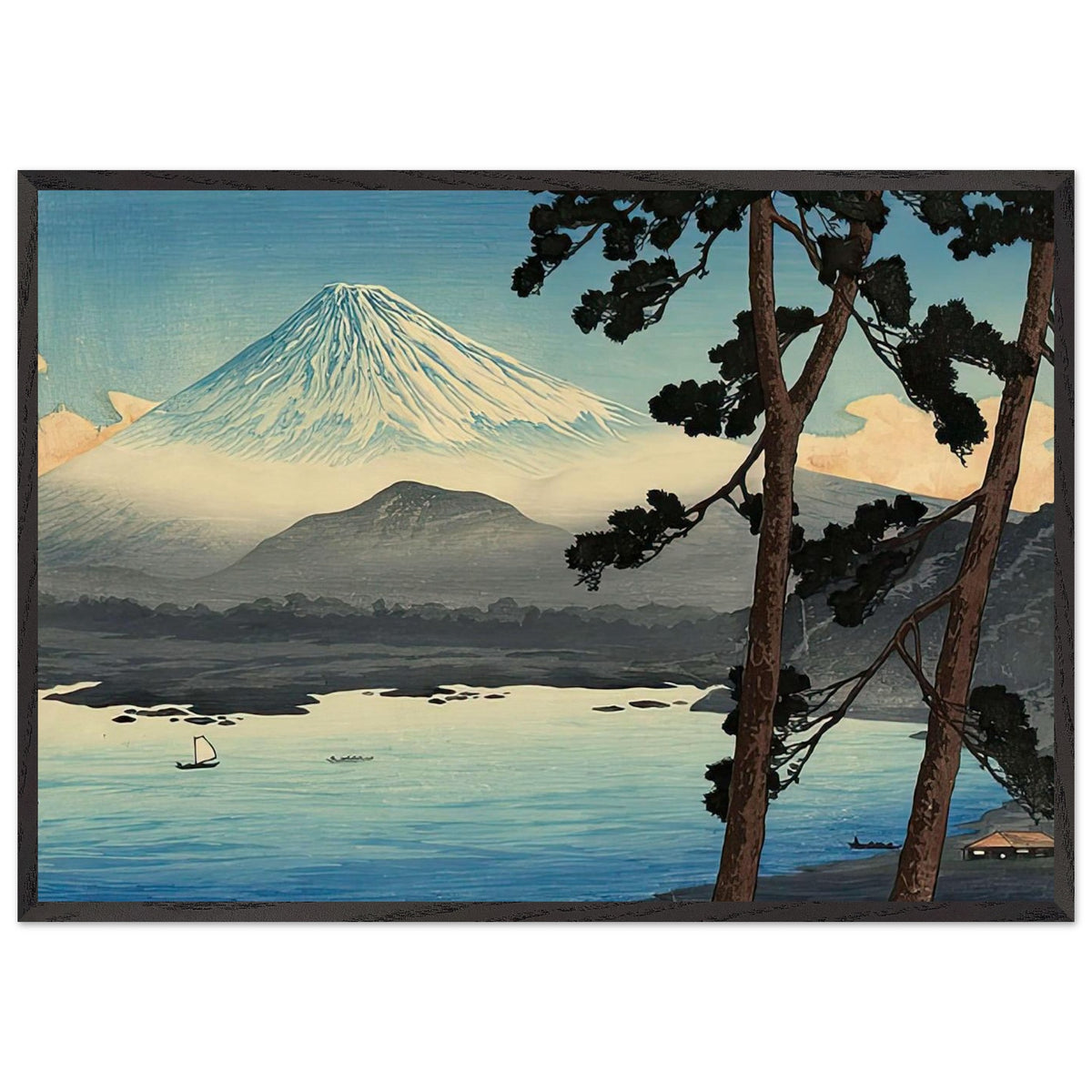 Fuji from Lake Shojin by Shotei Takahashi, framed poster, view 3