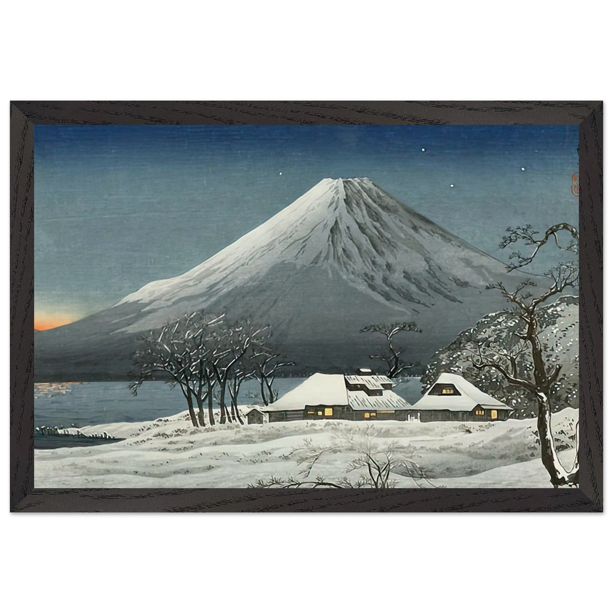 Fuji from Lake Yamanaka by Shotei Takahashi, framed poster, view 2