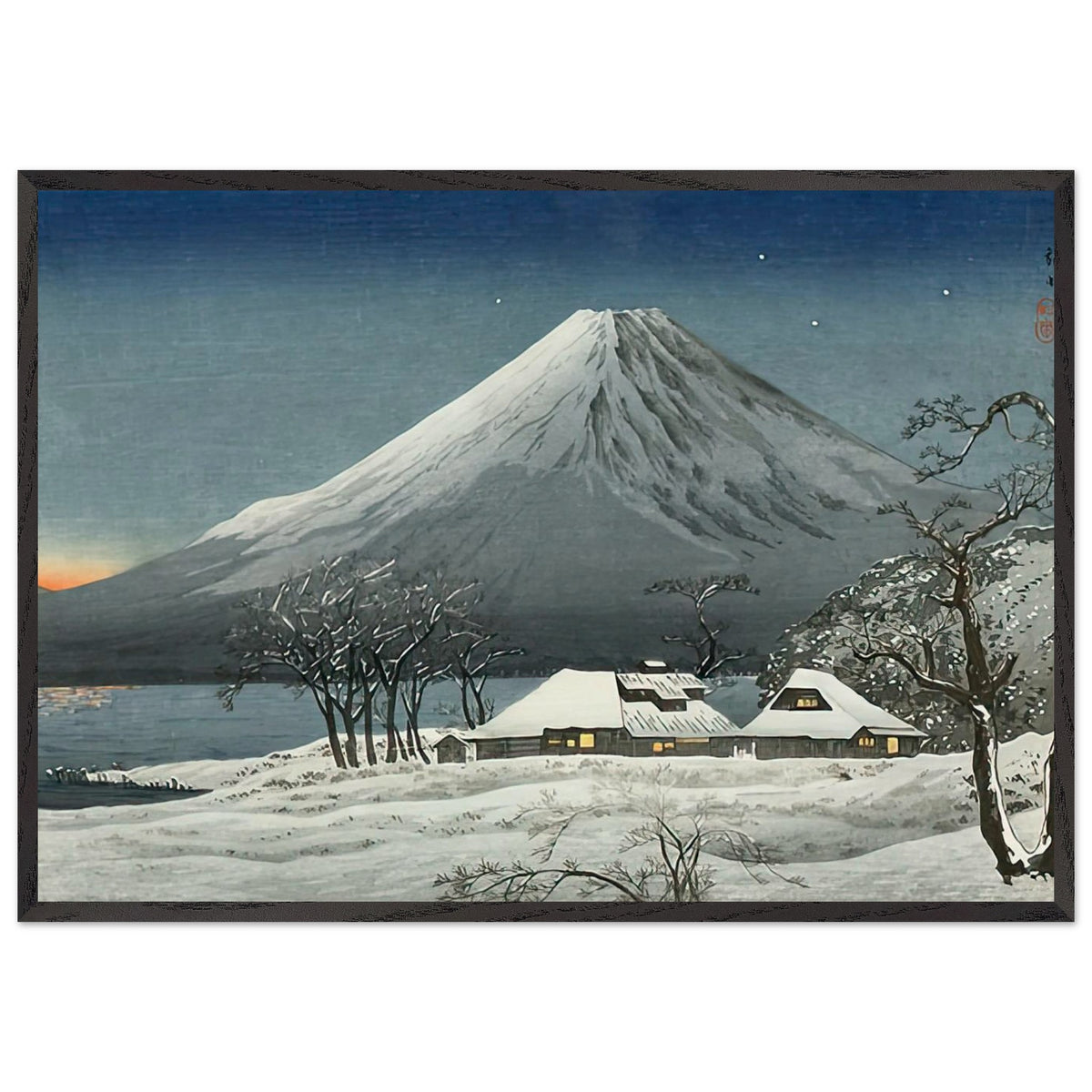 Fuji from Lake Yamanaka by Shotei Takahashi, framed poster, view 3