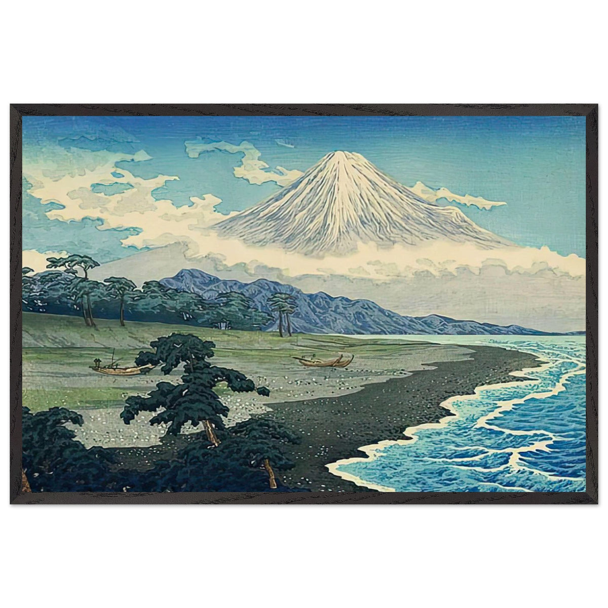 Fuji from Miho no Matsubara by Shotei Takahashi, framed poster
