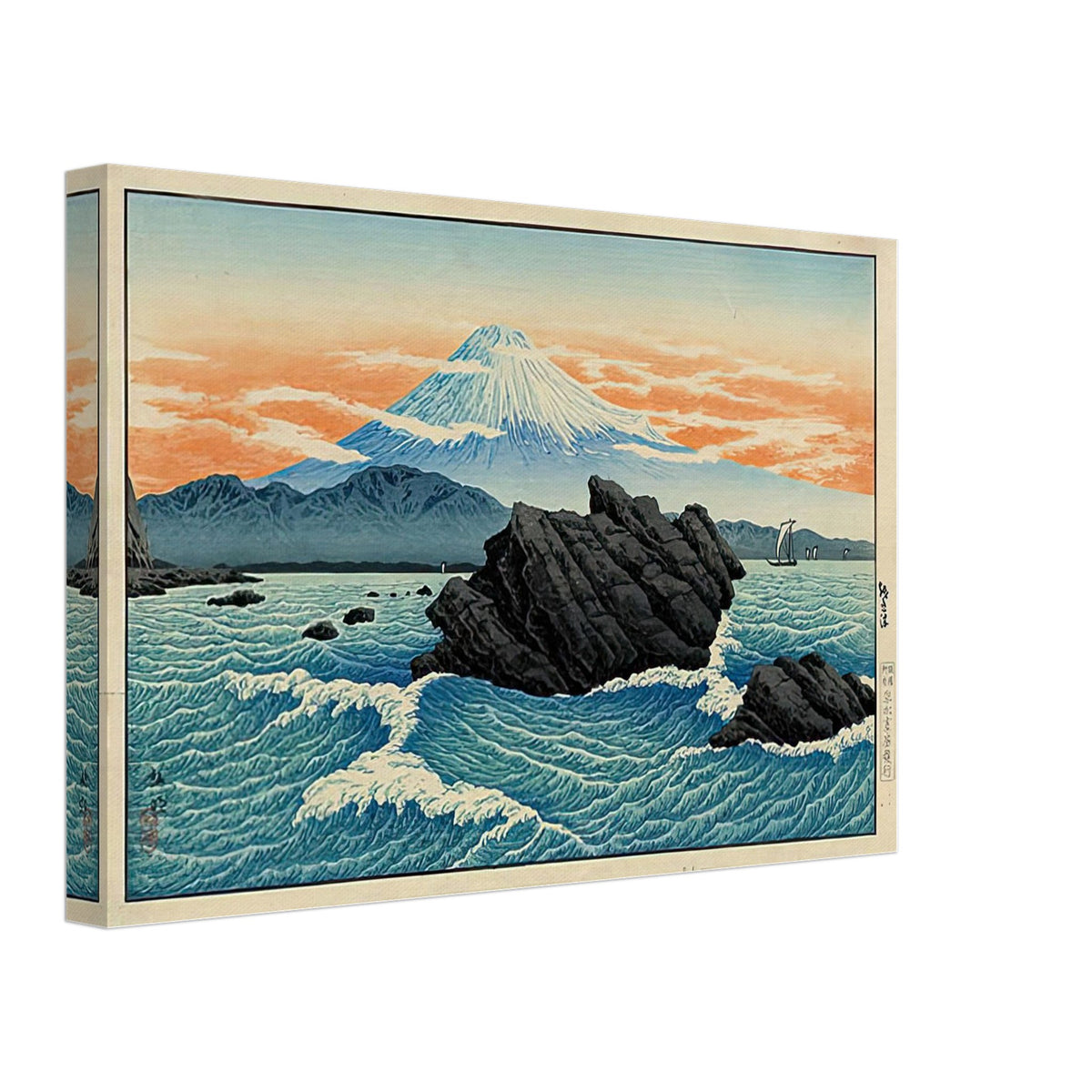 Fuji from Okitsu by Shotei Takahashi, canvas, view 2