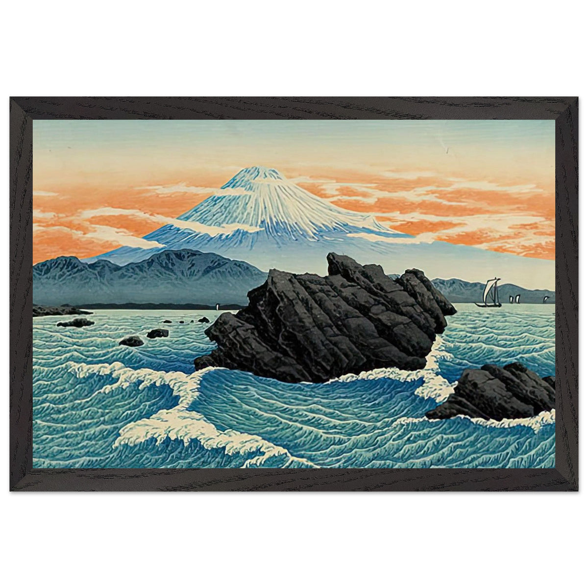 Fuji from Okitsu by Shotei Takahashi, framed poster, view 2