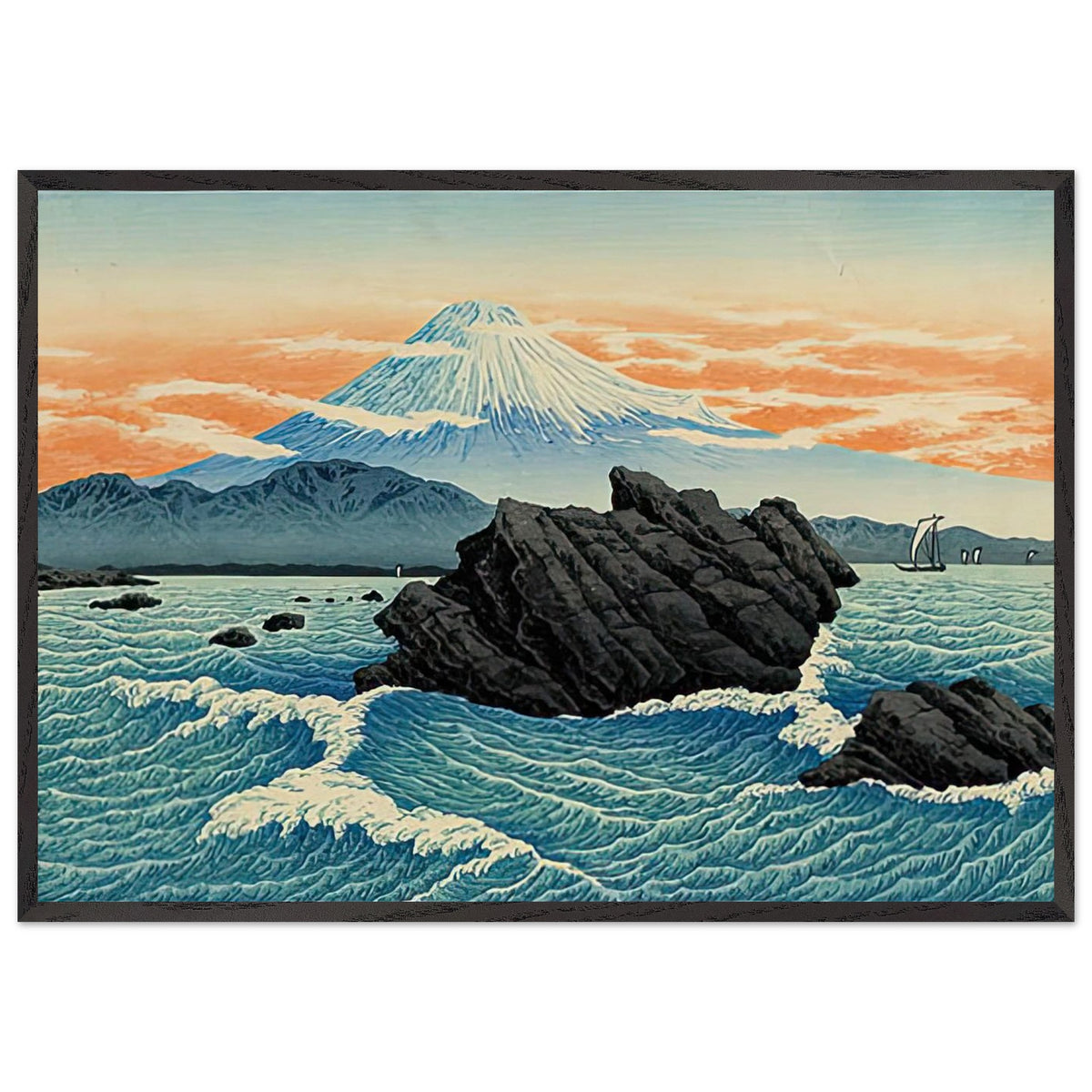 Fuji from Okitsu by Shotei Takahashi, framed poster, view 3