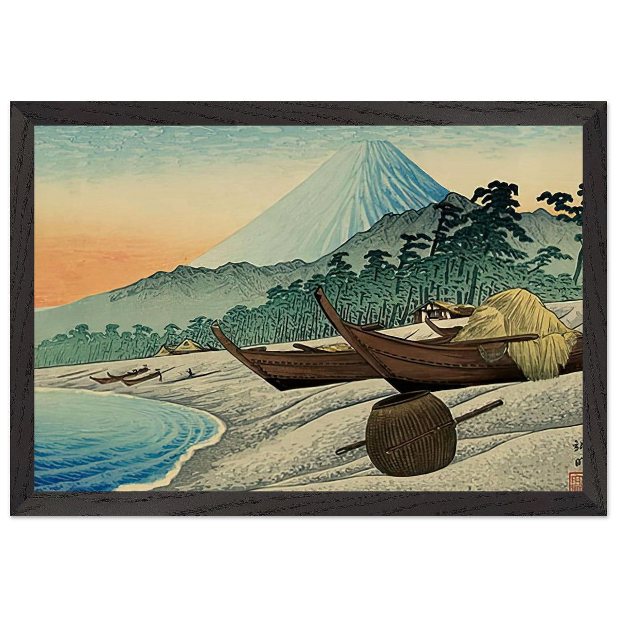 Fuji from Senbon Beach by Shotei Takahashi, framed poster, view 2