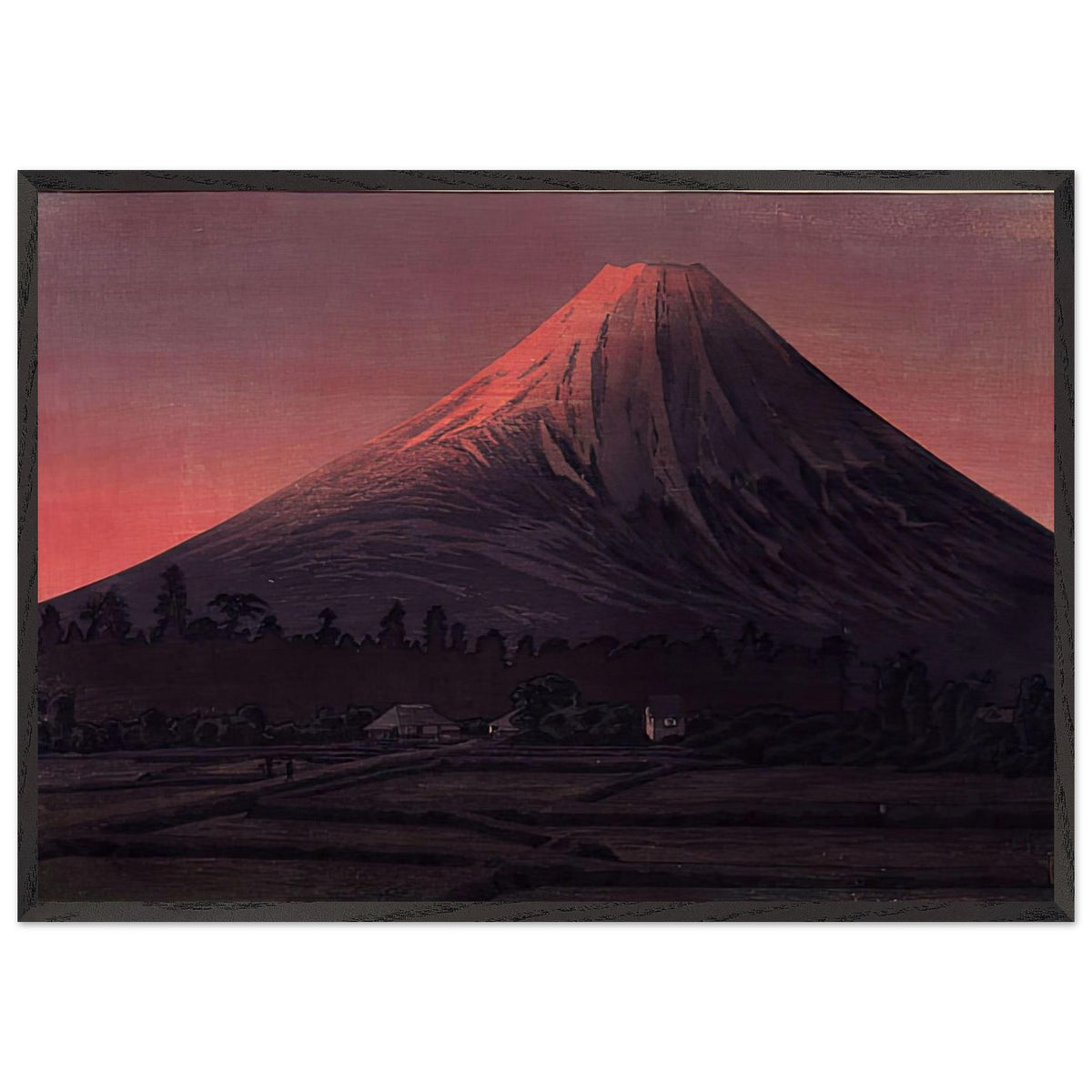 Fuji near Tamaho (pink variant) by Shotei Takahashi, framed poster, view 3