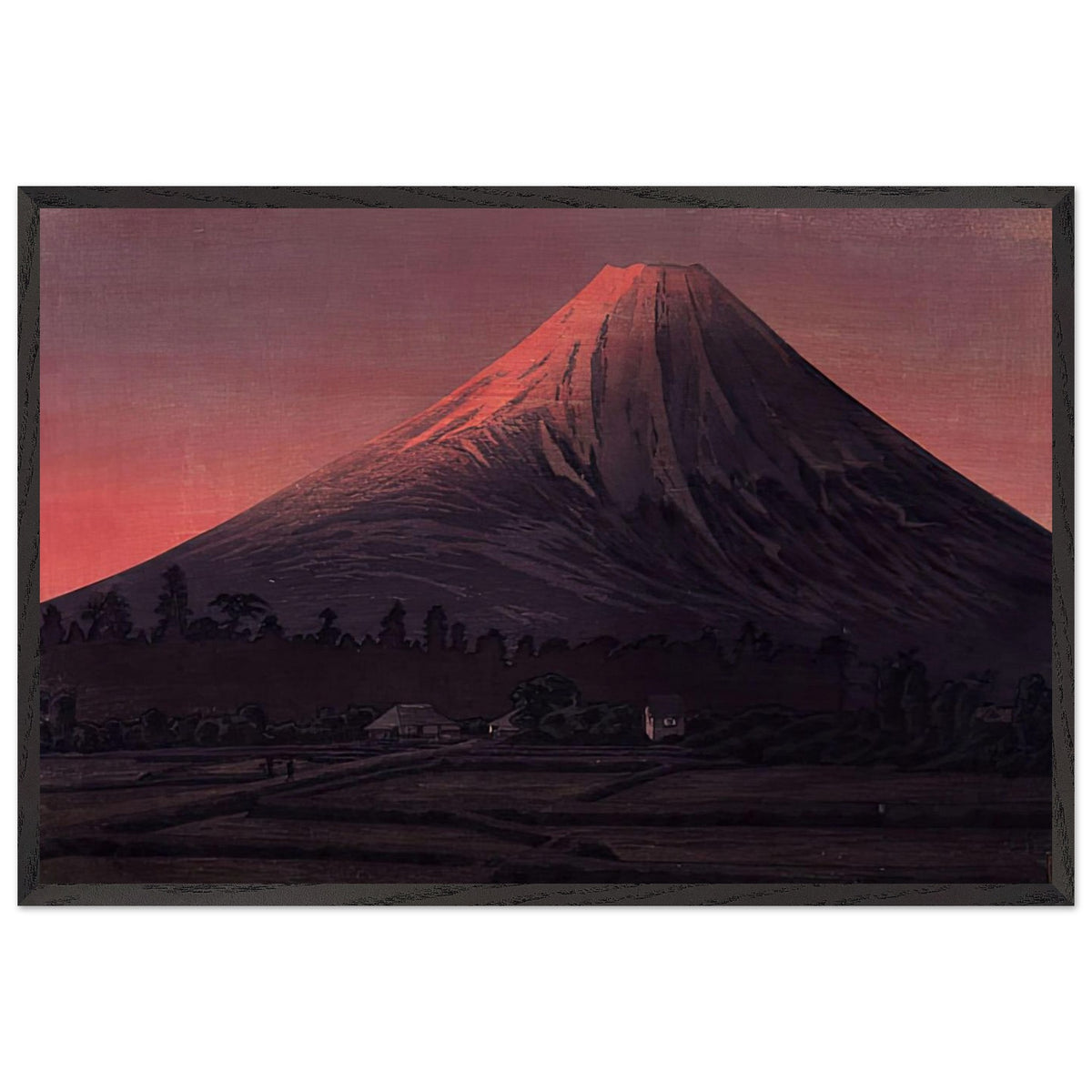 Fuji near Tamaho (pink variant) by Shotei Takahashi, framed poster