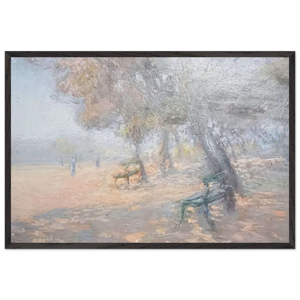 Gardens at Ardenza by Raffaello Gambogi, framed poster