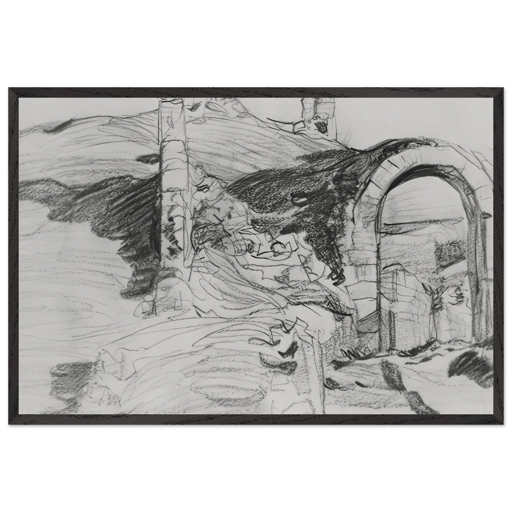 Gates in the Tower by Konstantin Bogaevsky, framed poster
