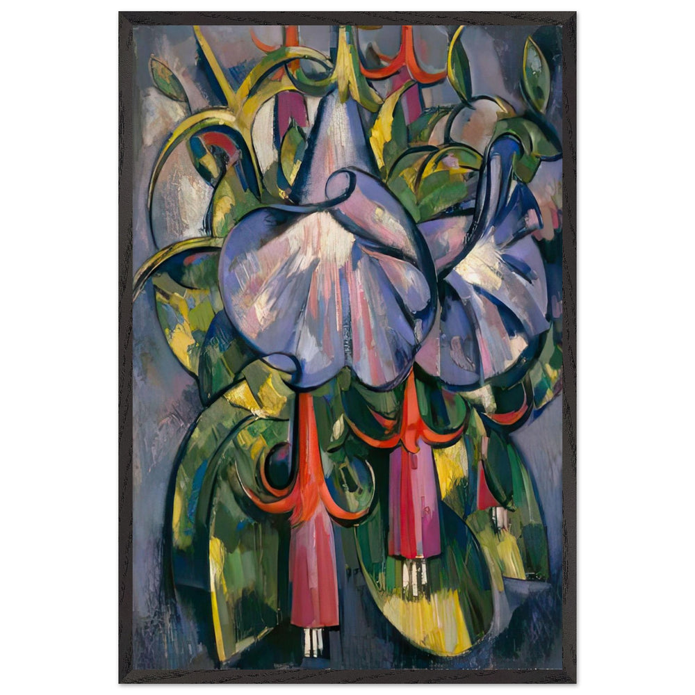 Gloxinias and Fuschias by John Duncan Fergusson, framed poster