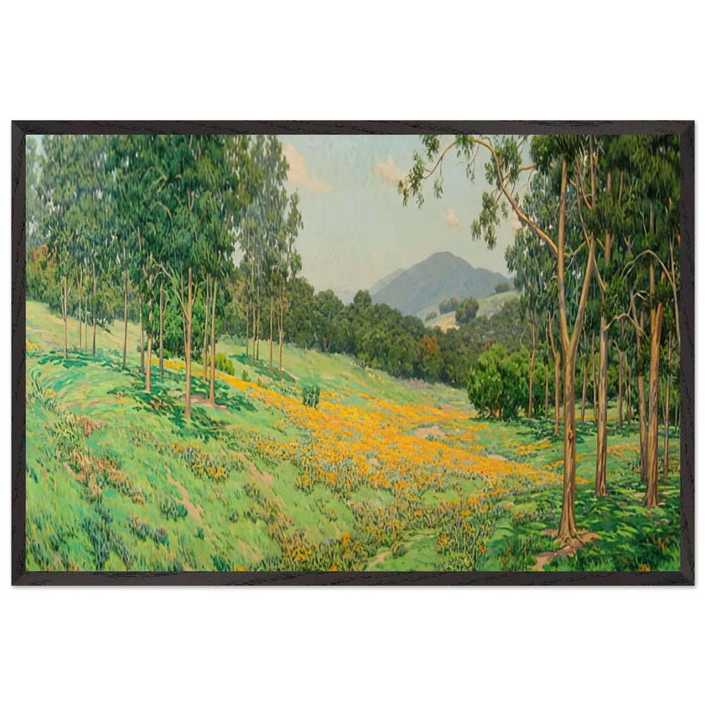 Golden Morrow Poppy Field by Granville Redmond, framed poster