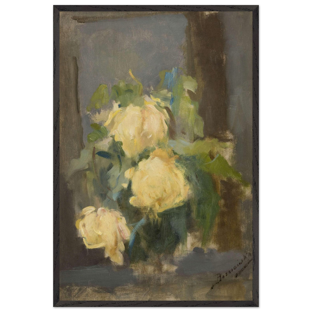 Golden Roses by Olga Boznanska, framed poster