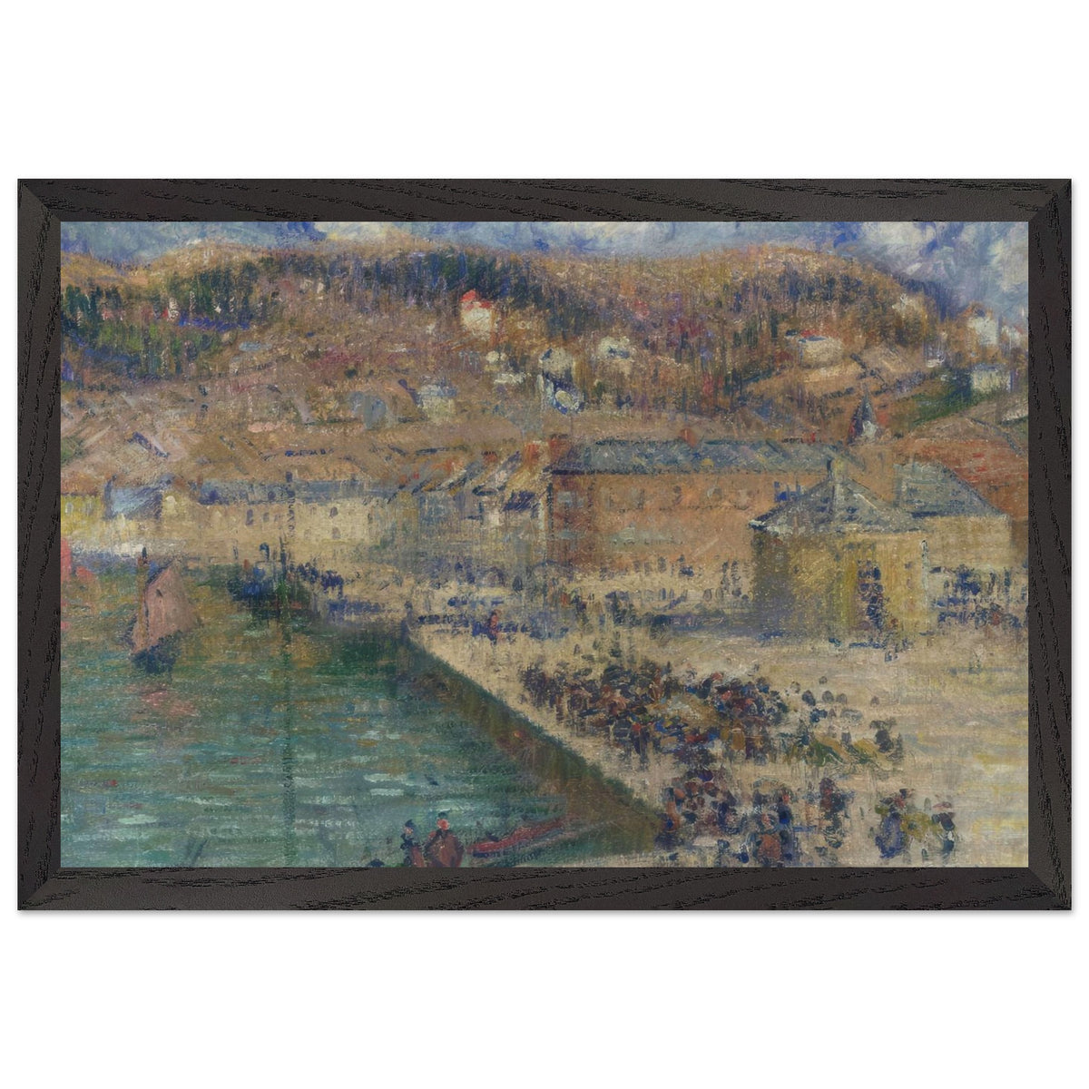 Grand Quay at Fecamp by Gustave Loiseau, framed poster, view 2