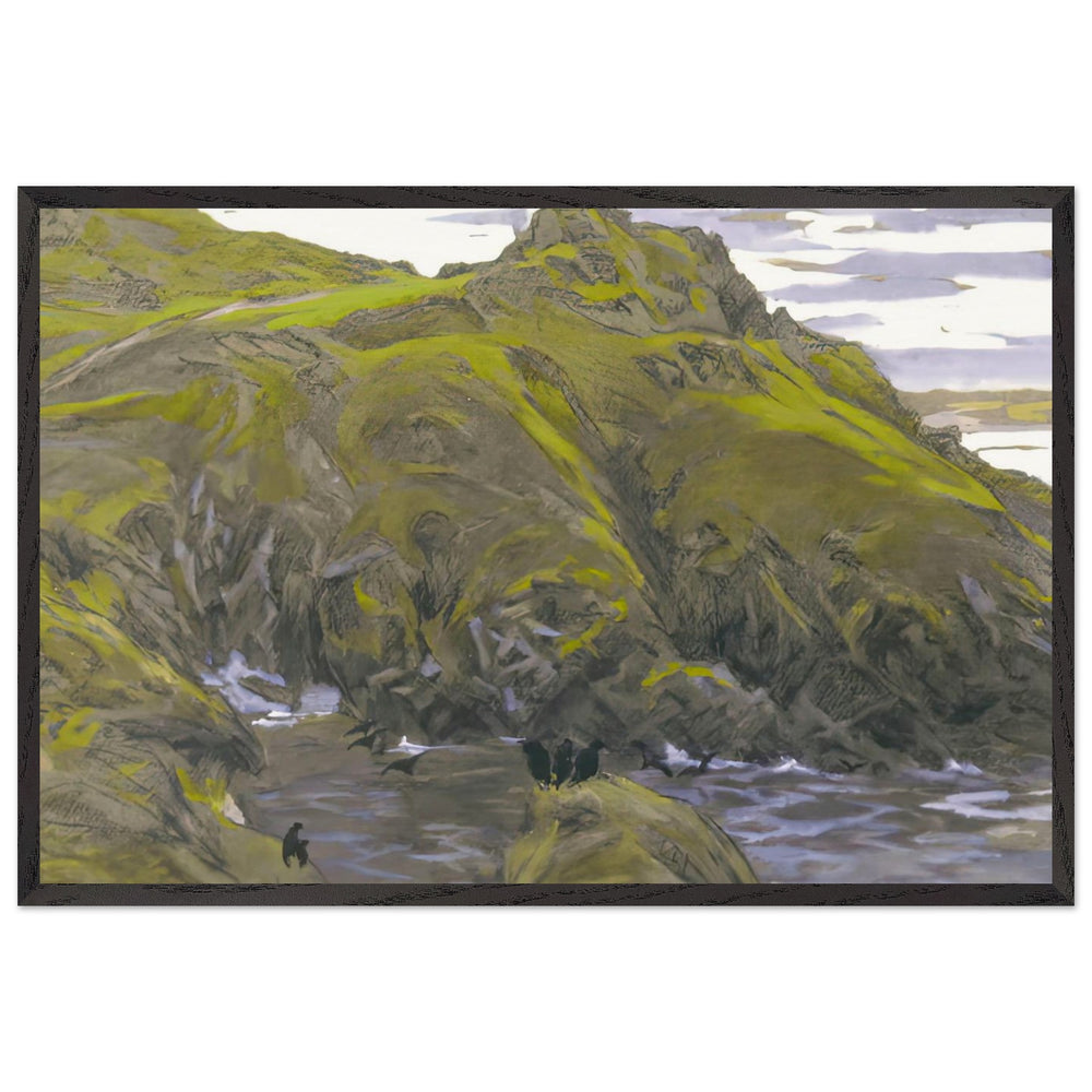 Green Fjord by Nicholas Roerich, framed poster