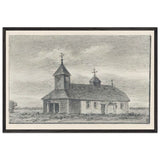 Gryzovo Church by Nicholas Roerich, framed poster
