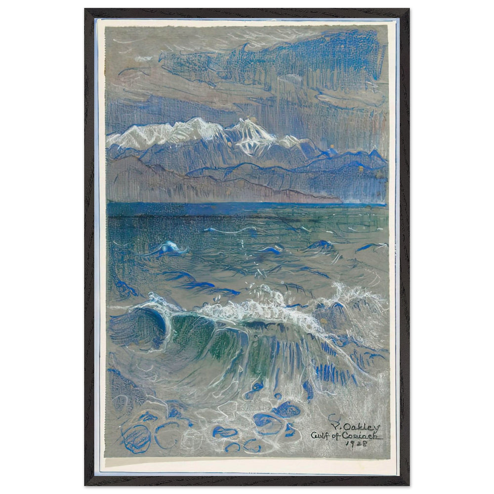 Gulf of Corinth (Parnassus) by Violet Oakley, framed poster
