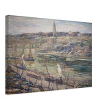 Harlem River at High Bridge by Ernest Lawson, canvas