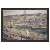 Harlem River at High Bridge by Ernest Lawson, framed poster, view 2