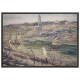 Harlem River at High Bridge by Ernest Lawson, framed poster, view 3