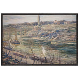 Harlem River at High Bridge by Ernest Lawson, framed poster