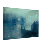 Harlem River at Night by Ernest Lawson, canvas, view 2