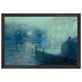 Harlem River at Night by Ernest Lawson, framed poster, view 2
