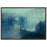 Harlem River at Night by Ernest Lawson, framed poster, view 3